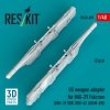 RESKIT RS48-0605 US weapon adapter for MiG-29 Fulcrum (2 pcs) (GBU-39 SDB, GBU-62 (JDAM-ER)) (3D Printed) (1/48)